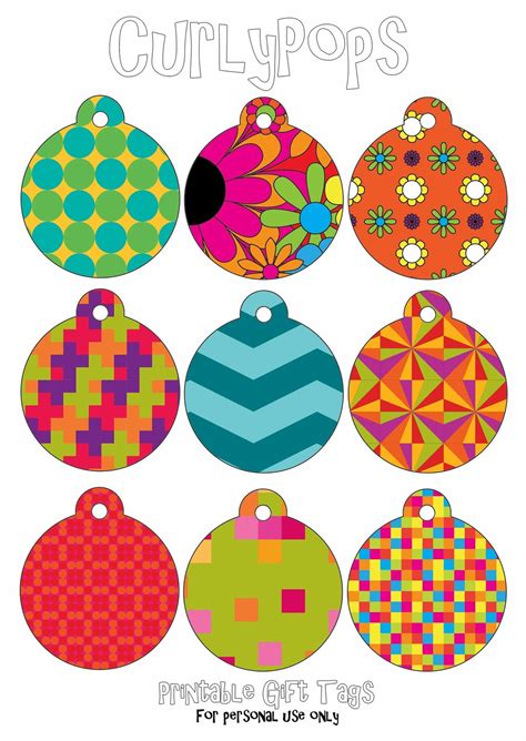 CurlyPops: Free Christmas Gift Tag Printables - edited (technical problems solved)!