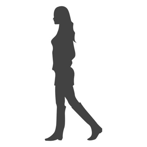 Girl walking silhouette PNG & SVG Transparent Background to Download