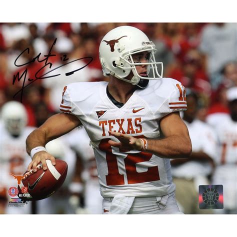 Colt Mccoy Texas Longhorns Autographed 8” X 10” Ball In Hand Photograph – Myzzy