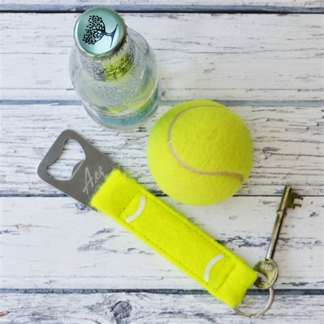 Personalised Tennis Ball Bottle Opener Keyring By Me And My Sport ...