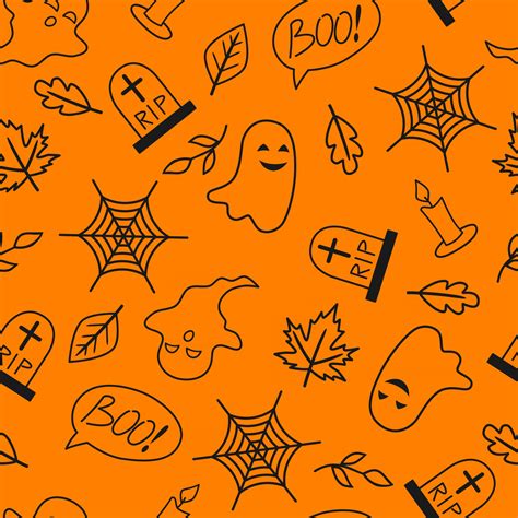 Seamless pattern with halloween elements. Halloween background. Illustration for textile, print ...