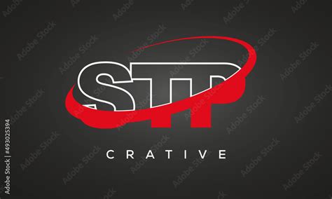 STP creative letters logo with 360 symbol vector art template design ...