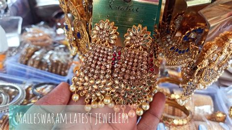 8th Malleswaram latest jewellery collection | starting from 10rs oly| Bangalore street shopping ...