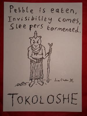 James Clayton's Monsterific Mythscape: Day XII - Tokoloshe