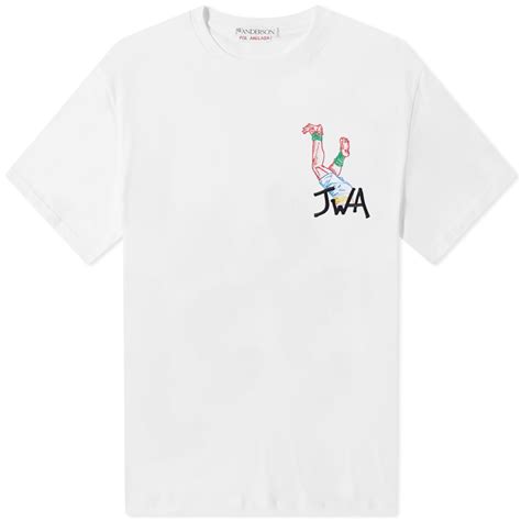 JW Anderson Embroidered Rugby Logo T-Shirt White | END.