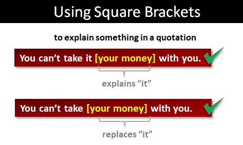 Using Parentheses (Round and Square Brackets)