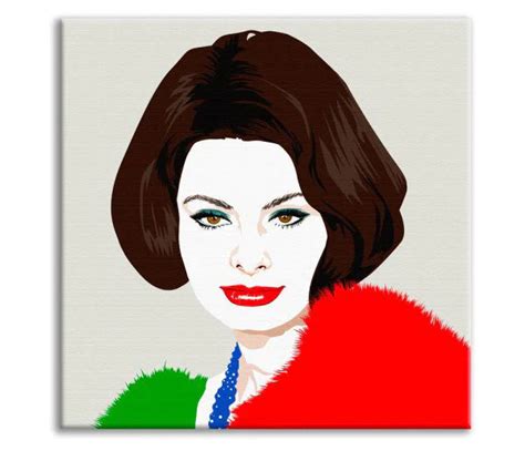 "Sofia Loren in Pop Art: Eterna Bellezza Immortalata su Tela da Signor ...