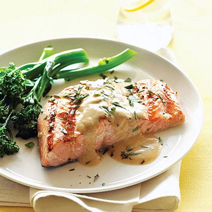 Grilled Salmon with Mustard-Wine Sauce Recipe – Sunset Magazine