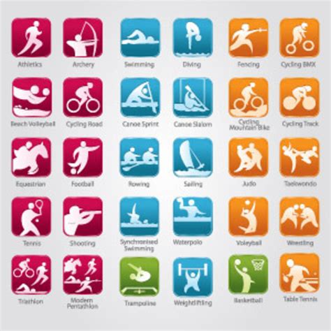 Olympic Sports Icons | FreeVectors