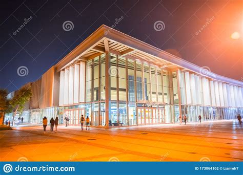 Los Angeles/USA- 02.02.2020 : Pauley Pavilion Basketball Stadium on UCLA Campus Night Editorial ...