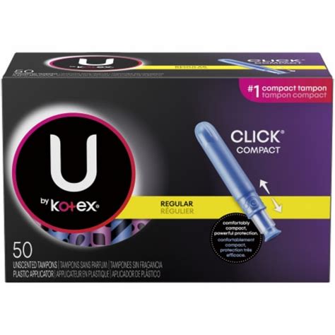 U by Kotex Click Compact Regular Tampons, 50 ct - Kroger