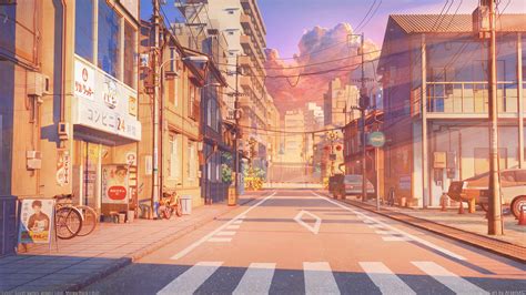 ArtStation - Tokyo street sunset, Arseniy Chebynkin - https://www ...