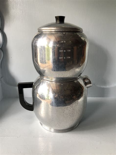 West Bend Vintage Aluminum Coffee Percolator Pot Tin Metal Camping ...