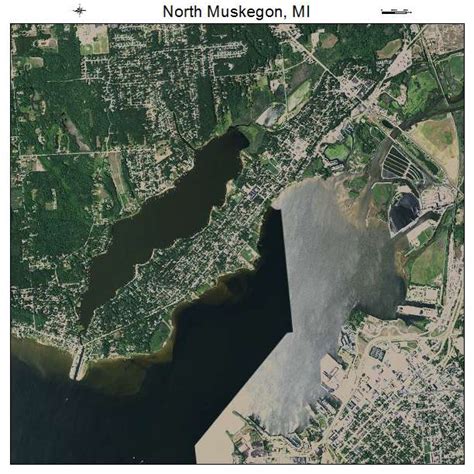 Aerial Photography Map of North Muskegon, MI Michigan