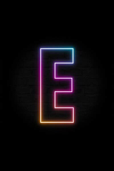 E Letter Design, Alphabet Letters Design, Lettering Alphabet, Pink Neon ...