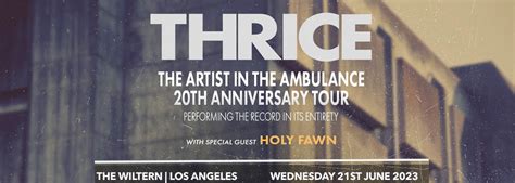 Thrice Tickets | 21st June Tickets | The Wiltern