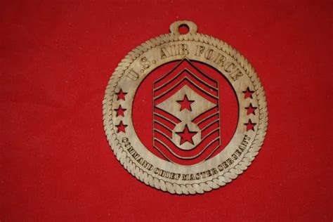 AIR FORCE Enlisted Rank Insignia Command Chief Master Sergeant E9 wooden orname £7.52 - PicClick UK