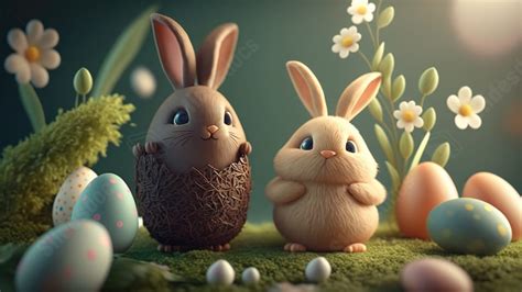 Easter Bunny Cute Powerpoint Background For Free Download - Slidesdocs