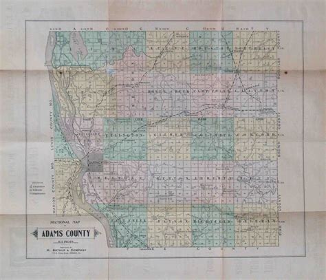 Sectional Map of Adams County, Illinois - High Ridge Books, Inc.