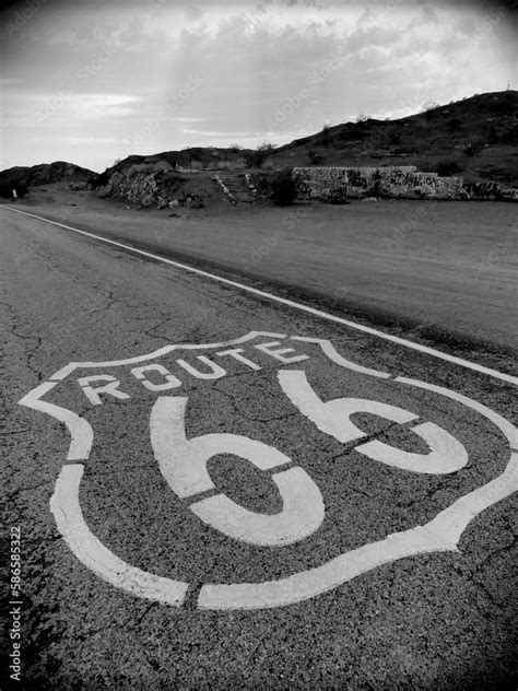 Route 66 road sign Stock Photo | Adobe Stock