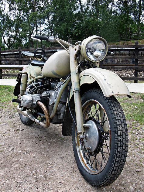 Vintage Military Motorcycle Photograph by Tom Conway - Fine Art America