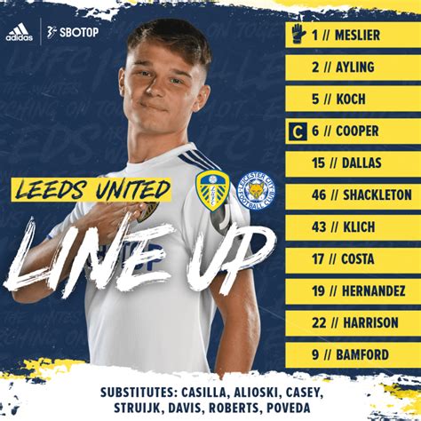 LUFC Lineup vs Leicester City : r/LeedsUnited