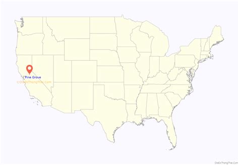 Map of Pine Grove CDP, California