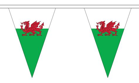 20m Wales Triangle Bunting (Large) - MrFlag