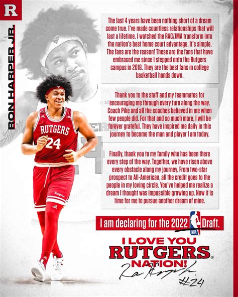 Rutgers senior forward Ron Harper Jr. declares for NBA Draft | Zagsblog