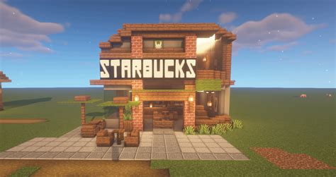 i built a starbucks : Minecraft