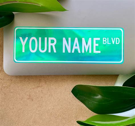 Custom Name Street Sign Vinyl Decal | Etsy