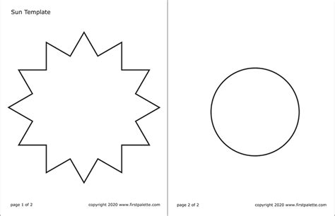 Sun | Free Printable Templates & Coloring Pages | FirstPalette.com