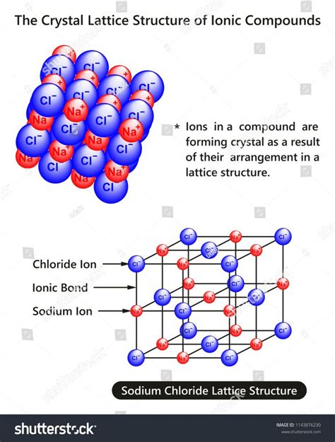 The Crystal Lattice Structure of Ionic Compounds infographic diagram ...