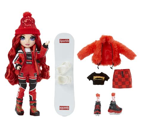 Buy Rainbow High Winter Break Ruby Anderson - Red Fashion Doll Playset ...