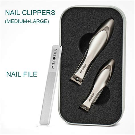 Nail Clipper Set, with 2 Nail Clippers & 1 Nail File，for Both Your Fin – GizModern