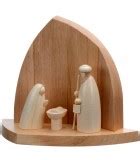 Crèche de Noël moderne | Creche de Noel design en bois 12 cm