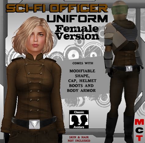 Second Life Marketplace - Sci-Fi Officer Female Uniform