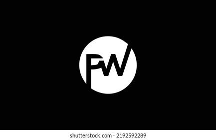 Pw Letter Logo Design Icon Vector Stock Vector (Royalty Free ...