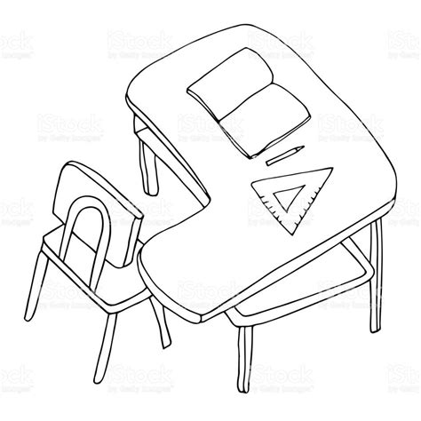 How To Draw A Desk And Chair