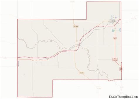 Map of Beckham County, Oklahoma - Thong Thai Real