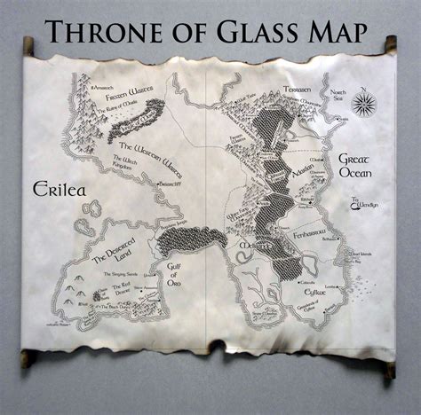 Map of Erilea, Map of the World of Throne of Glass, Sarah J. Maas ...