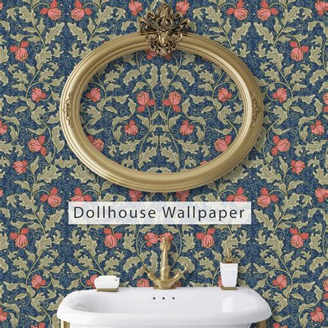 Dollhouse Wallpaper, Antique Dollhouse, Victorian Wallpaper, Floral ...