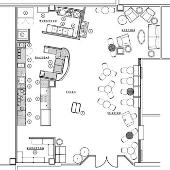 Coffee Bar Layout Floor Plan | Floor Roma