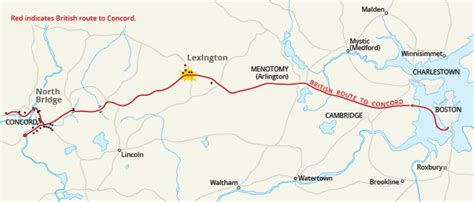 Massachusetts Lexington And Concord Map