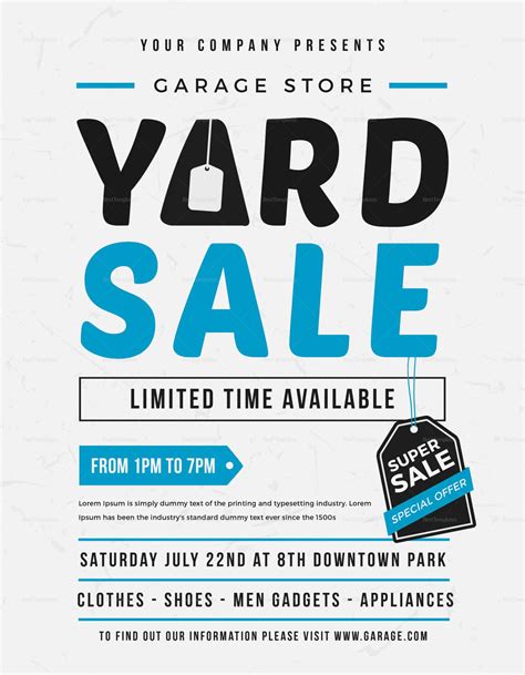 Free Yard Sale Flyer Template