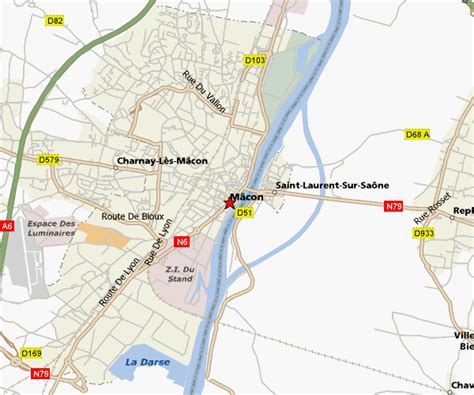 Macon, France - map | France map, Map, Macon