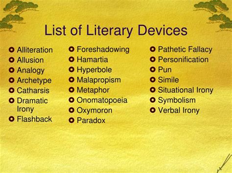 Types Of Literary Devices