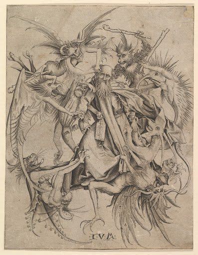 The Torment of Saint Anthony - Michelangelo | Martin schongauer, Temptation of st anthony, Saint ...