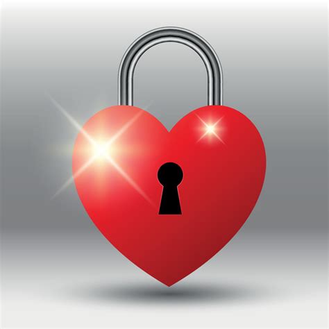 Heart shaped padlock isolated on white. 8482792 Vector Art at Vecteezy