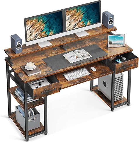 Buy ODK 48 Computer Desk with Drawers, Office Desk with Keyboard Tray ...